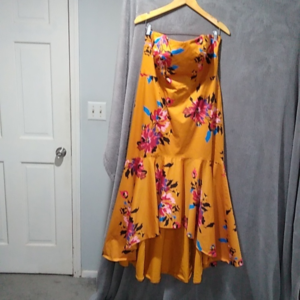 Hutch Dress, Strapless style with a high low hemline, Size 16 W